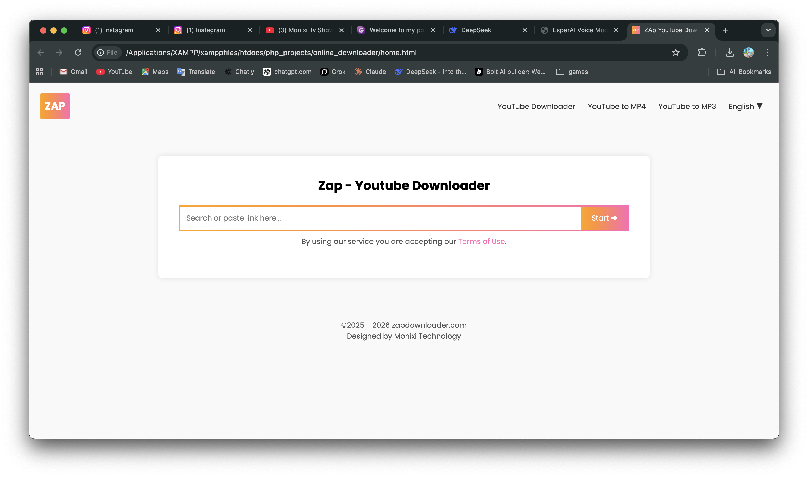 ZAP Downloader interface preview